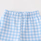 Premium Blue Plaid Boy Pants Set