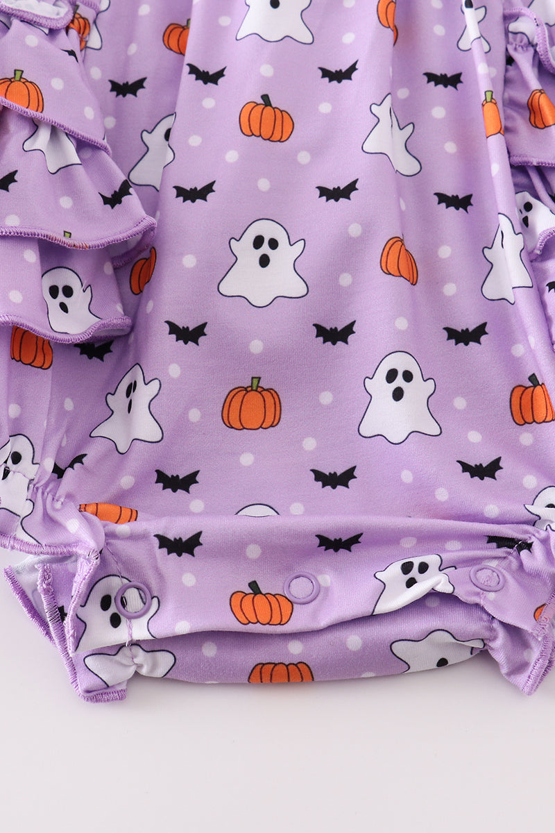 Premium Purple Halloween Print Girl Bubble