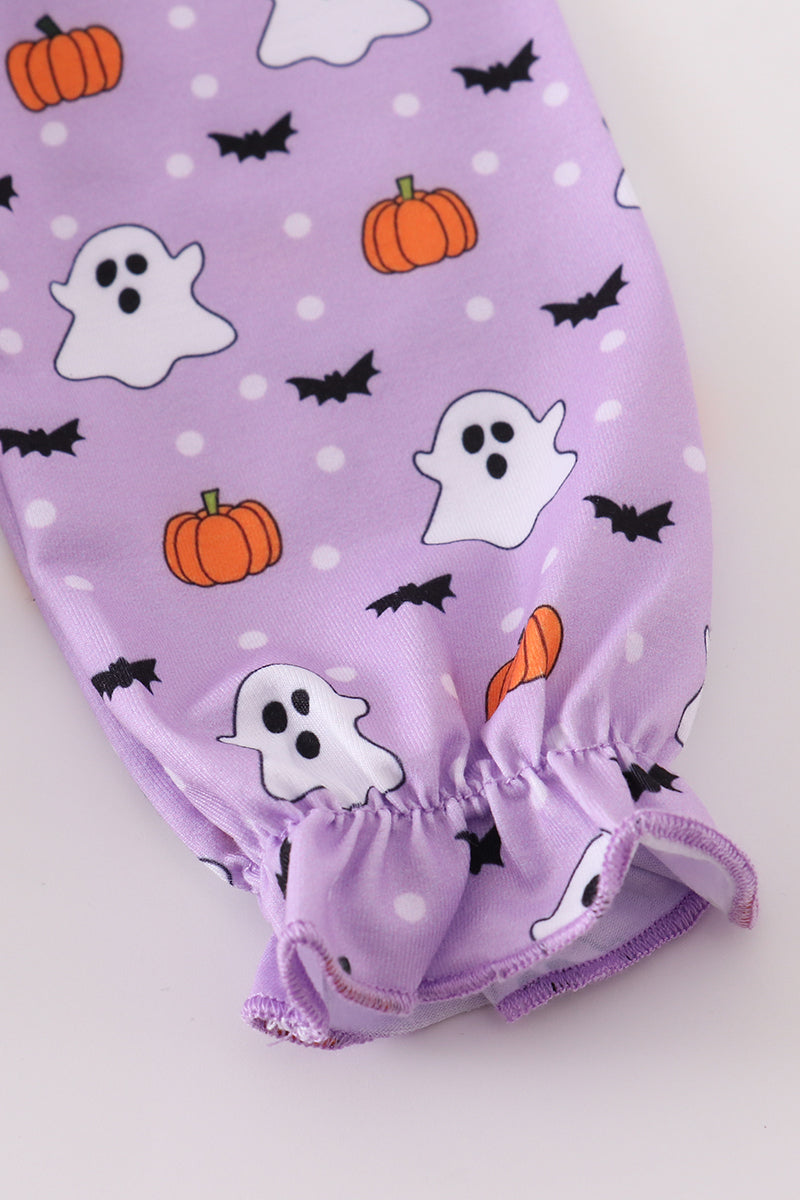 Premium Purple Halloween Print Girl Bubble