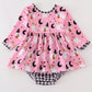 Premium Pink Halloween Ghost Girl Romper