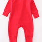 Premium Red Ruffle Zip Girl Pajama Romper