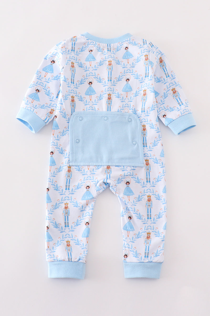 Premium Blue Nutcracker Print Boy Romper