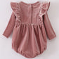 Premium Sand Velvet Ruffle Bubble