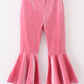 Premium Pink Velvet Bell Pants