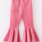 Premium Pink Velvet Bell Pants