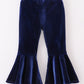 Premium Navy Velvet Bell Pants