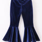 Premium Navy Velvet Bell Pants