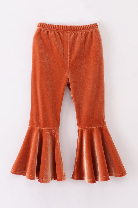 Premium Caramel Velvet Bell Pants