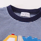 Premium Blue Stripe Truck Applique Boy Set