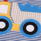 Premium Blue Stripe Truck Applique Boy Set