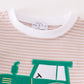 Premium Green Stripe Tractor Applique Boy Set