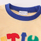 Premium Mustard Stripe Tools Applique Boy Set