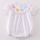 Premium White Valentine Heart Embroidery Girl Bubble