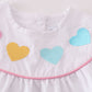 Premium White Valentine Heart Embroidery Girl Bubble