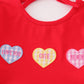 Premium Red Valentine Heart Applique Dress