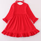 Premium Red Valentine Heart Applique Dress