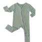 Zip-Up Bamboo Convertible Romper w/Footie Grips