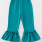 Platinum Green Ruffle Pants