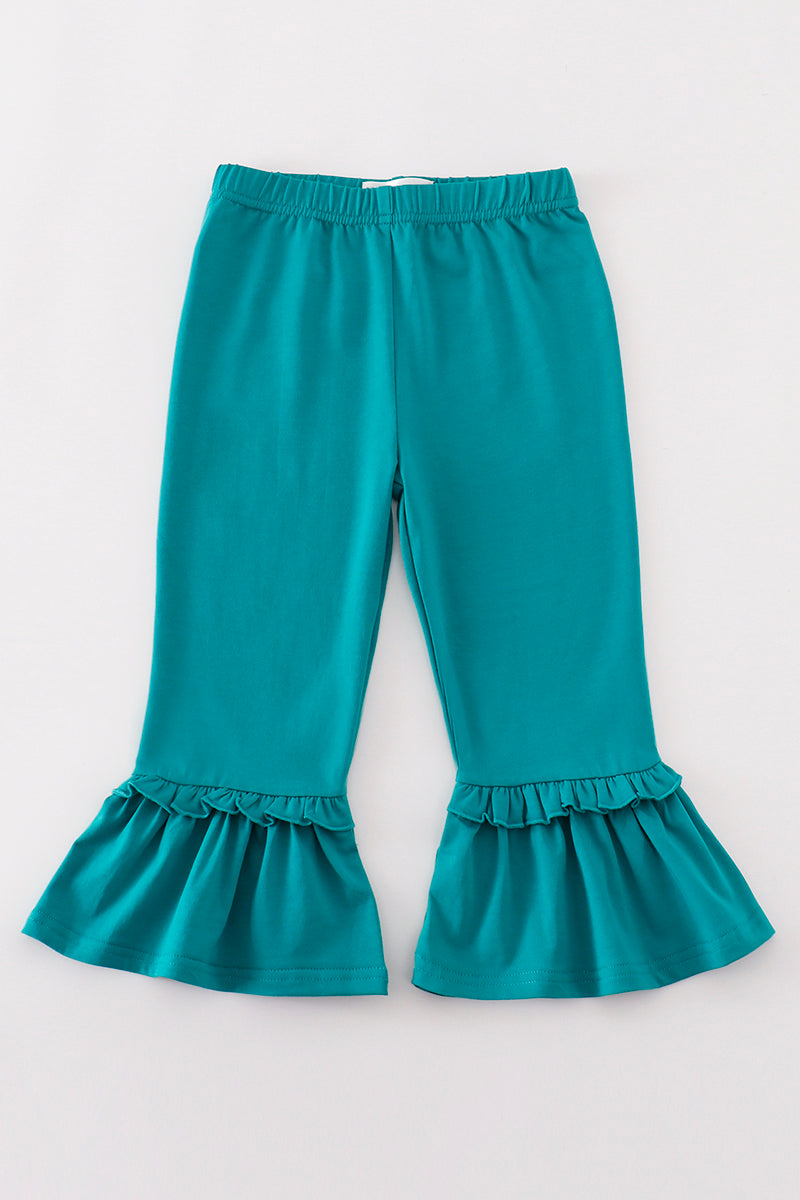 Platinum Green Ruffle Pants