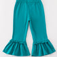 Platinum Green Ruffle Pants