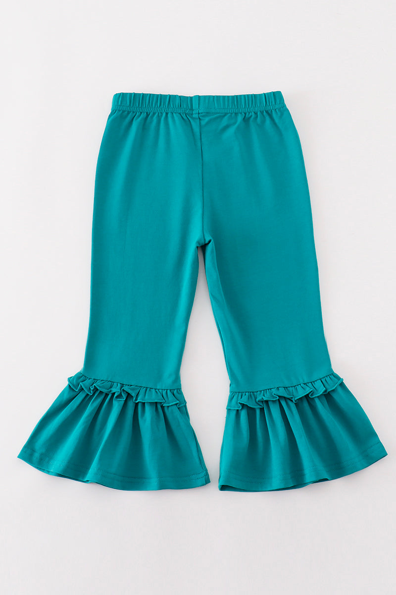 Platinum Green Ruffle Pants