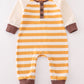 Platinum Brown Stripe Boy Romper