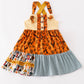 Platinum Yellow Halloween Print Apron Dress