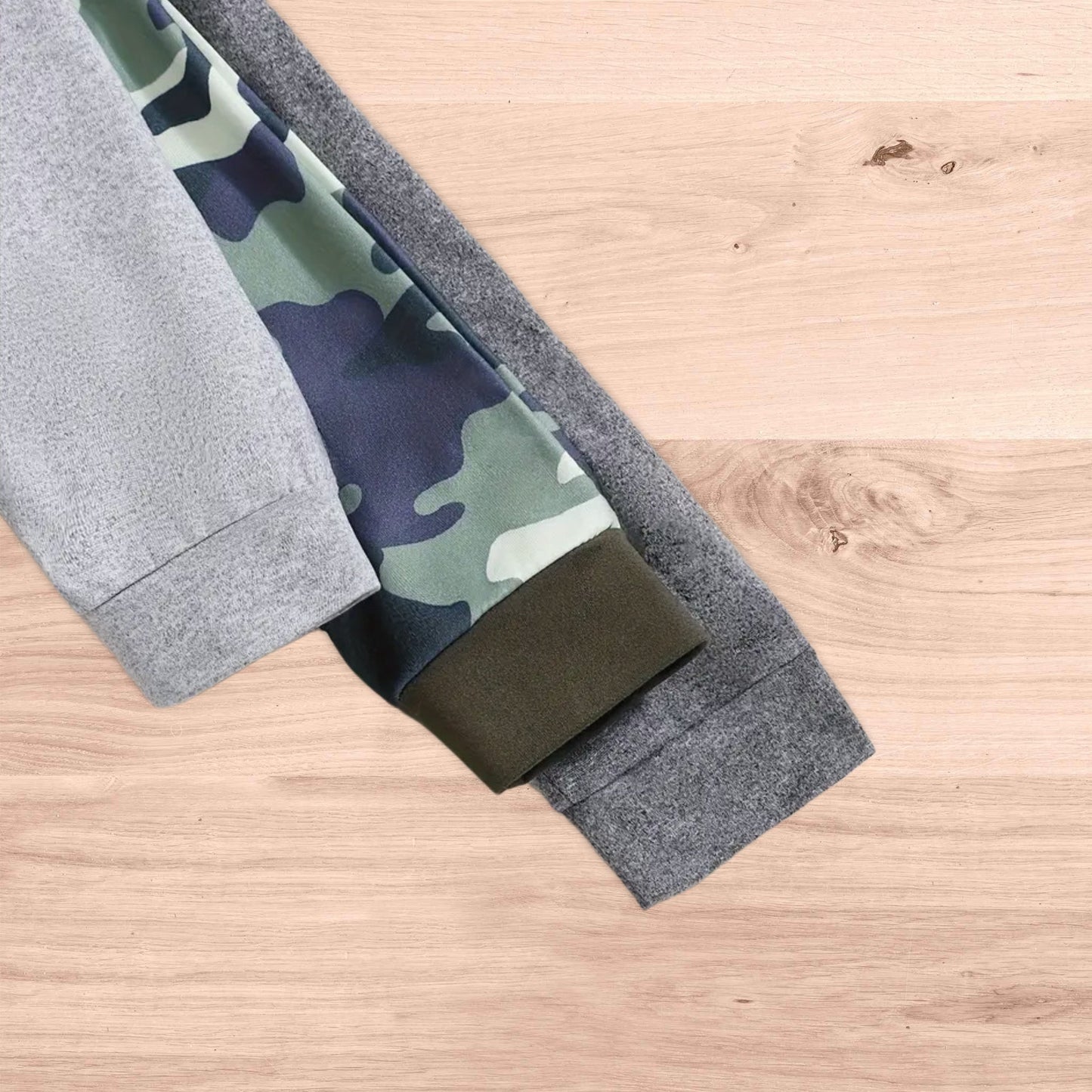 Boy's 3-pc Pant Set Camo/Gray