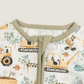 Dig It! Excavator Bamboo Convertible Romper