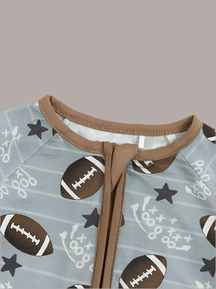 Game Day Gray Bamboo Convertible Romper