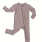 Zip-Up Bamboo Convertible Romper w/Footie Grips