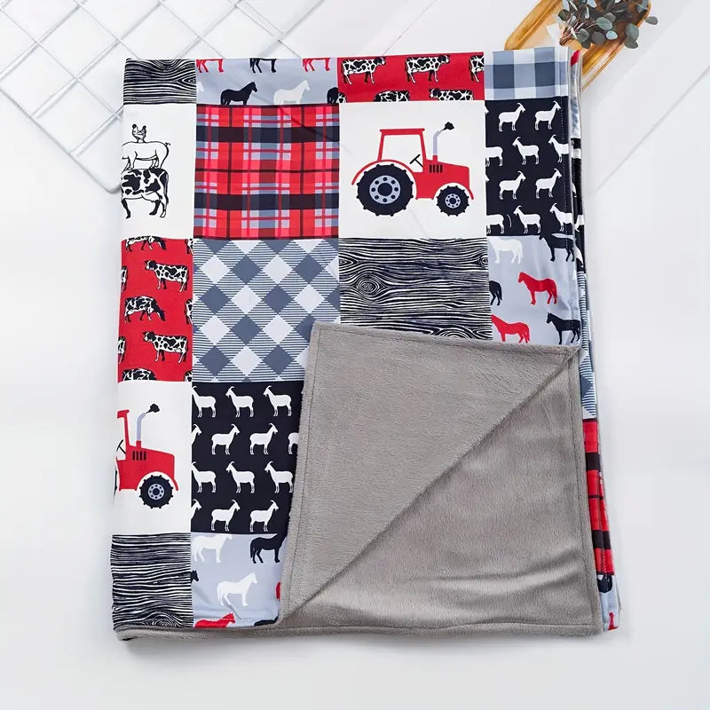 "Just A Boy who Loves Tractors" Blanket