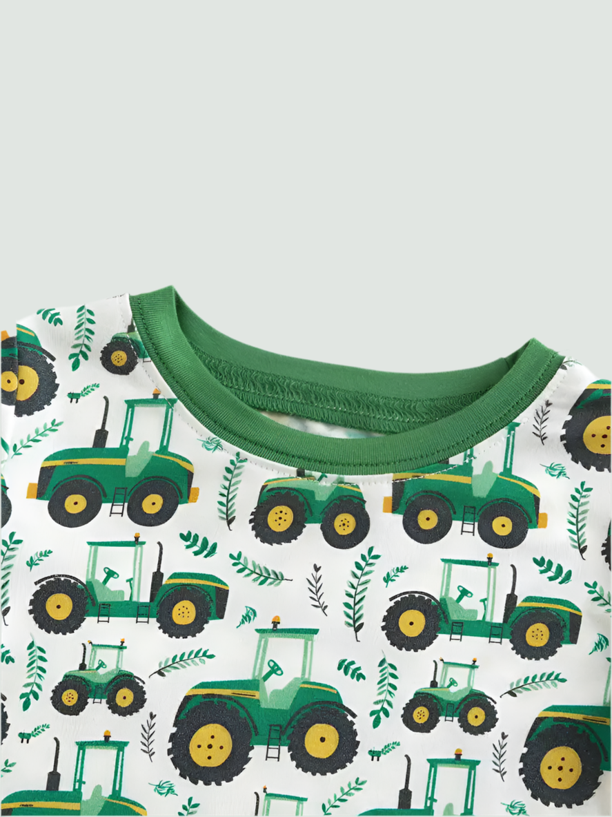 Big Green Tractor Bamboo Pajamas