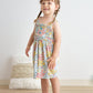 Platinum Floral Print Strap Girls Dress