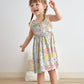 Platinum Floral Print Strap Girls Dress