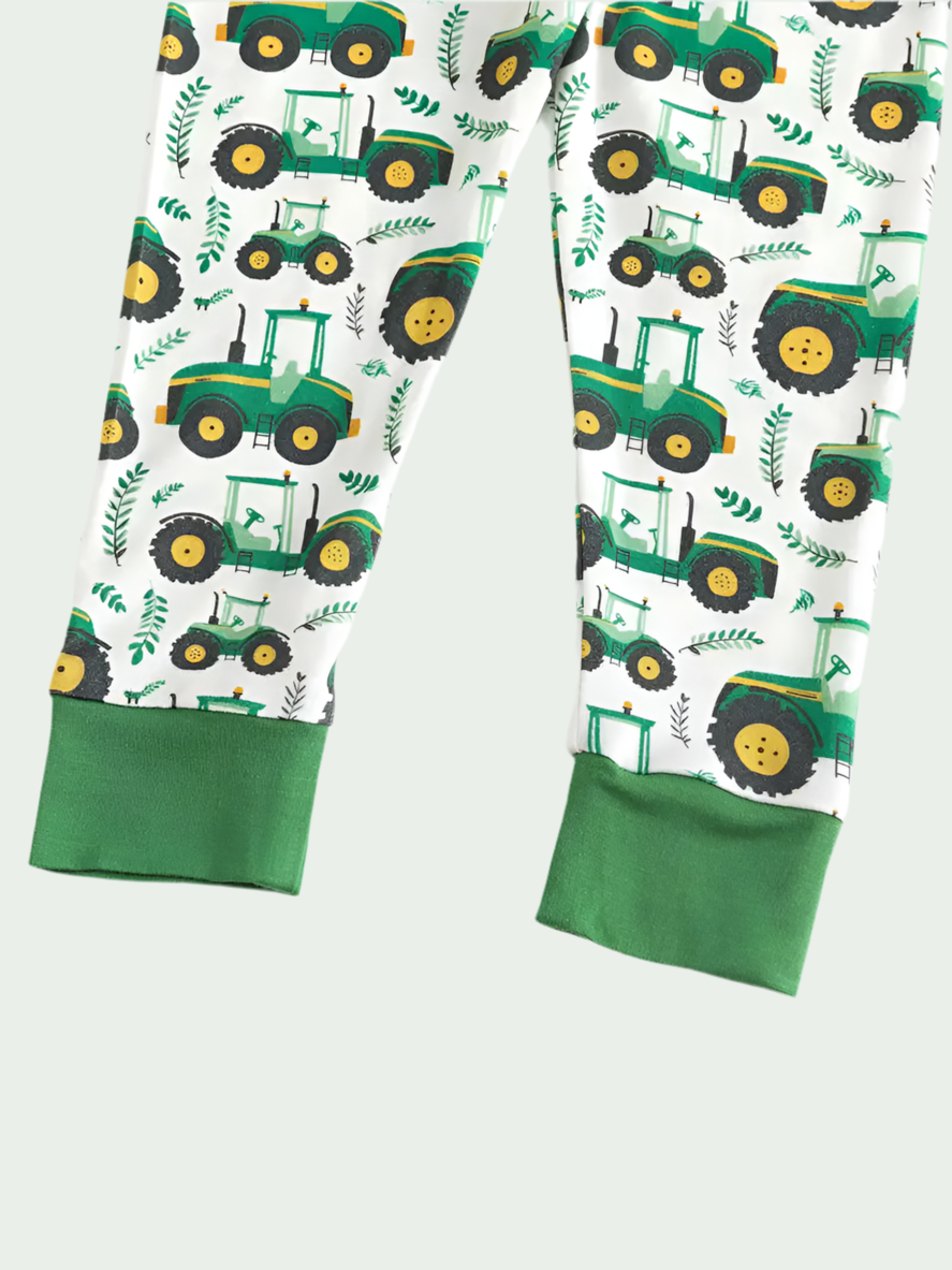 Big Green Tractor Bamboo Pajamas