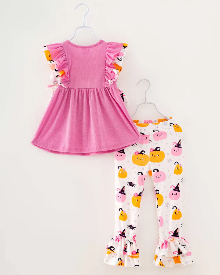 Pink Pumpkin Bell Bottom Set