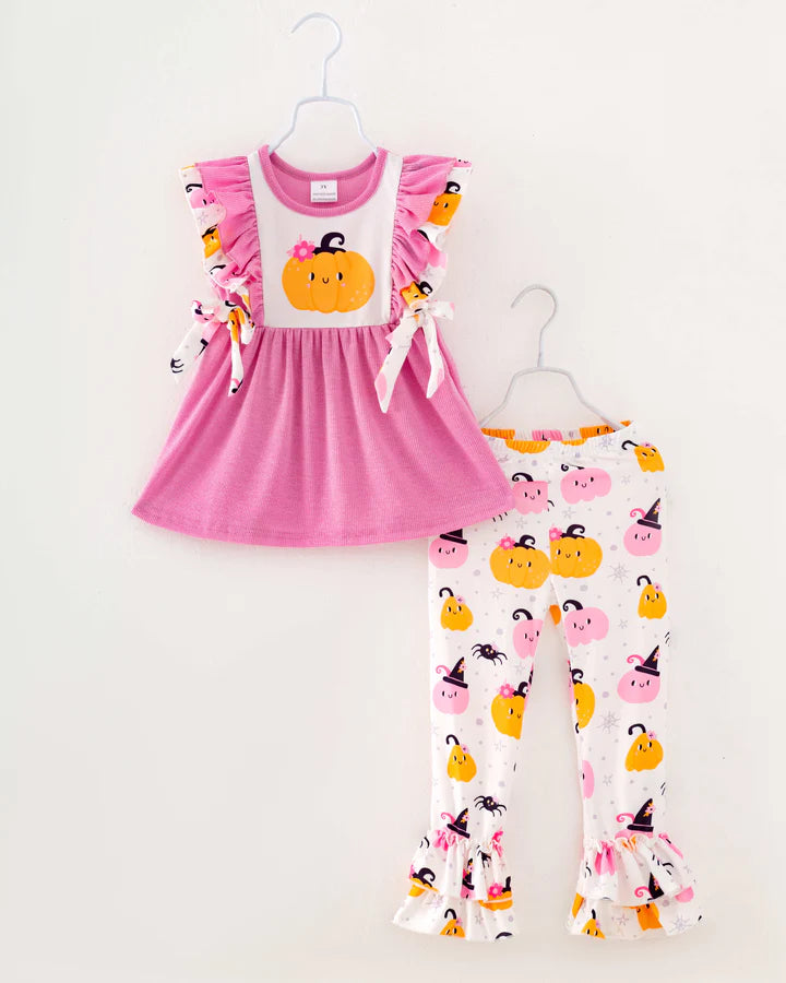 Pink Pumpkin Bell Bottom Set