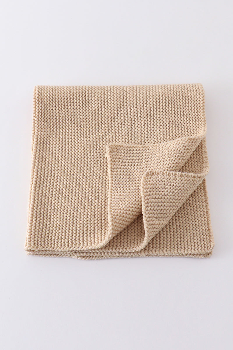 Beige Baby Soft Knitted Blanket