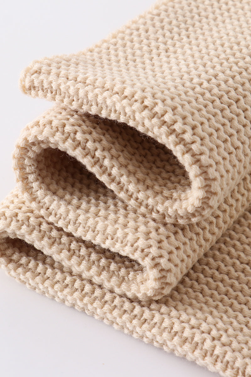 Beige Baby Soft Knitted Blanket