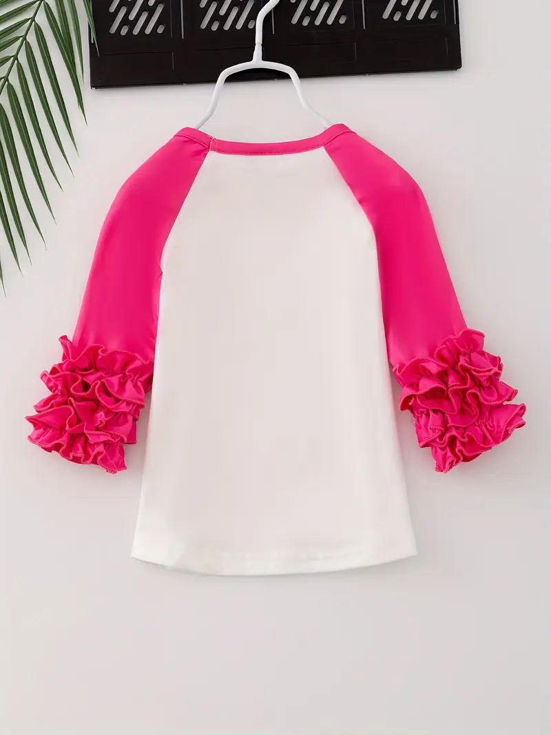 "Let's Go Girls" Ruffle Top