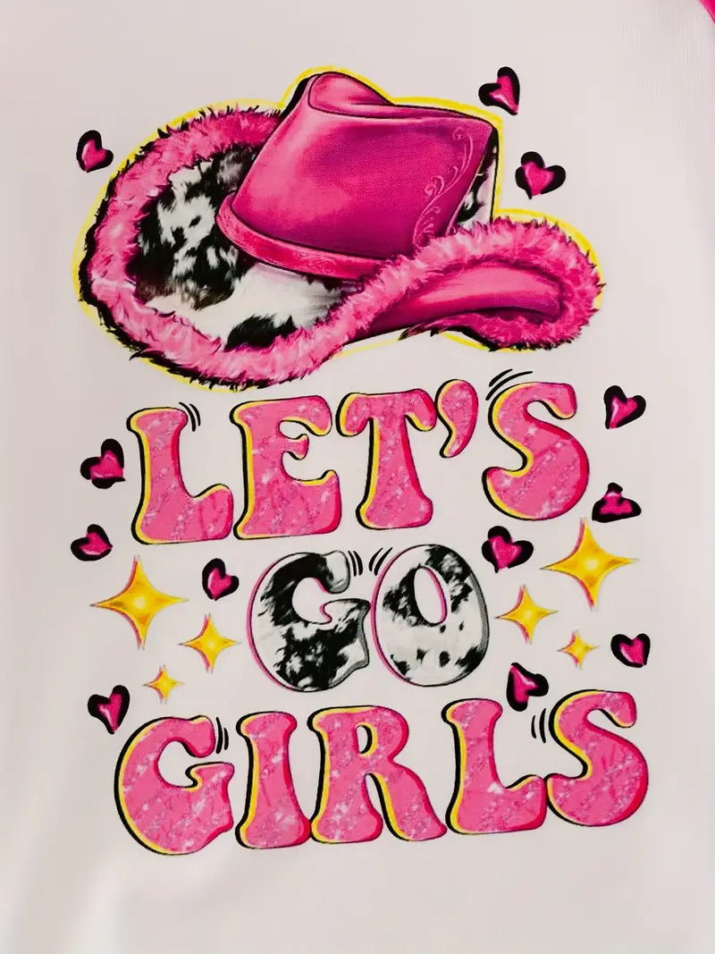 "Let's Go Girls" Ruffle Top