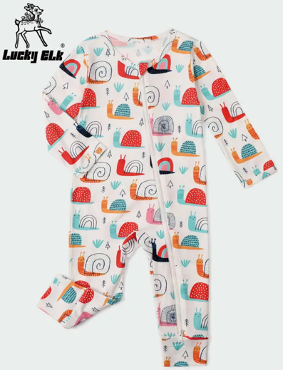 Zippy Bamboo Romper - Sneaky Snails