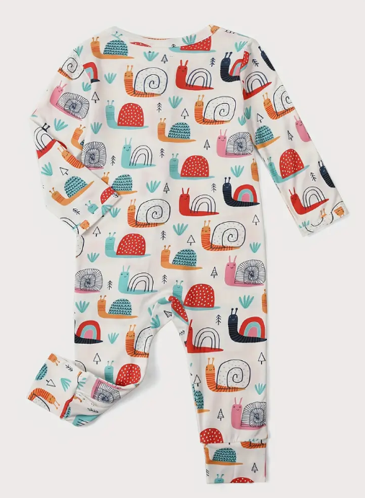 Zippy Bamboo Romper - Sneaky Snails