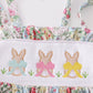 Easter Floral Bunny Egg Embroidery Girl Dress