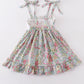 Easter Floral Bunny Egg Embroidery Girl Dress