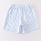 Blue Stripe Men Swim Trunks