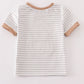 Brown Stripe Car Hunting Boy Top