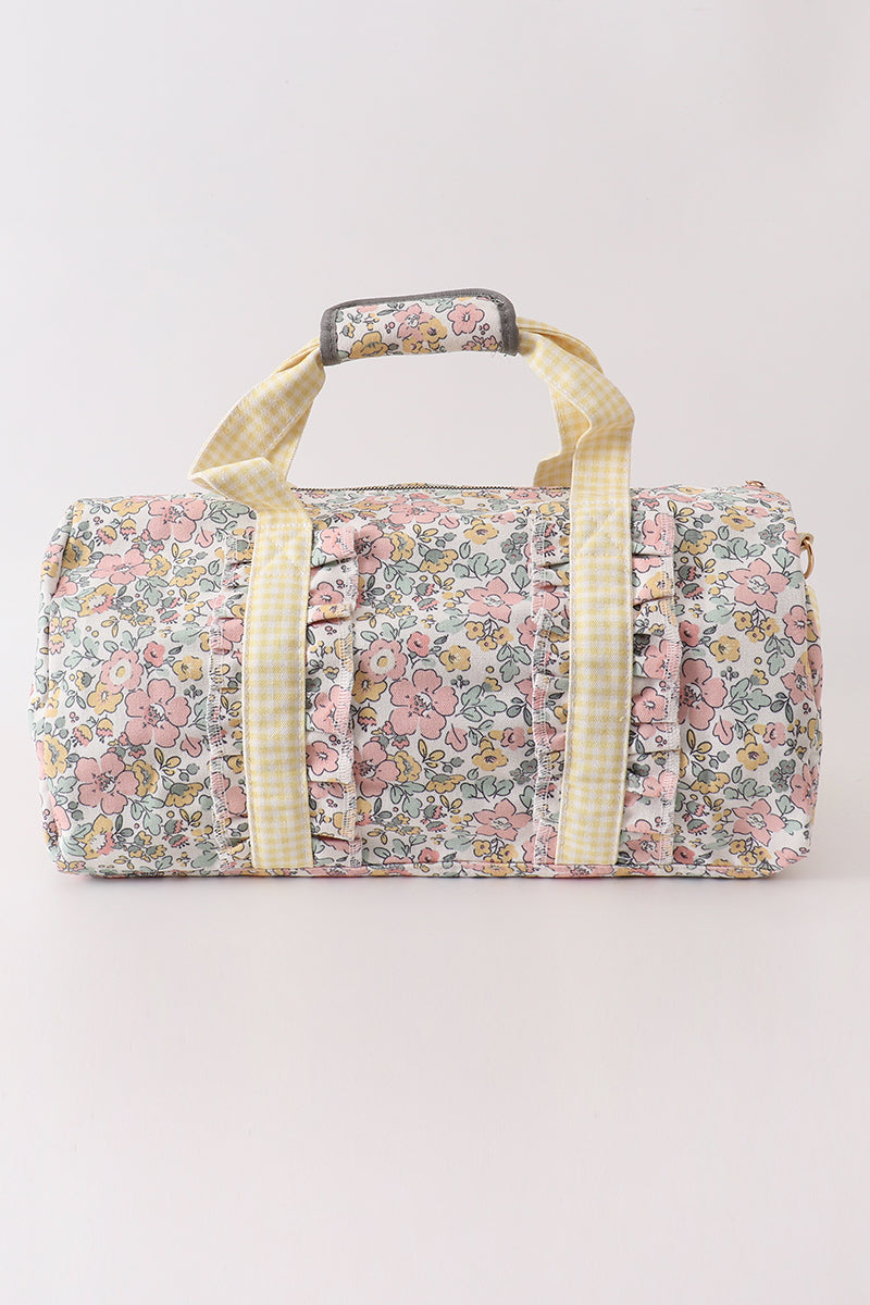 Yellow Floral Travel Bag