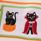 Green Halloween Cat Embroidery Boy Romper